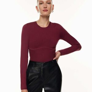 Aritzia Babaton Sculpt Knit Empire Longsleeve